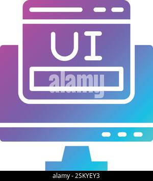 Illustrazione di progettazione dell'icona vettoriale dell'interfaccia utente Illustrazione Vettoriale