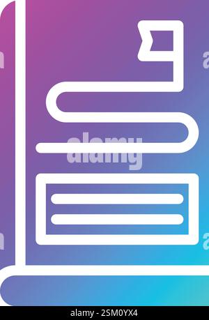 Illustrazione del progetto dell'icona del vettore di linea GUID Illustrazione Vettoriale