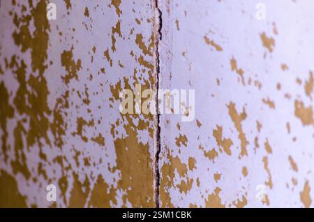 Uno sfondo astratto e la consistenza di una vecchia porta di legno Foto Stock