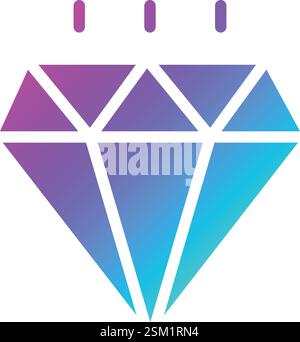 Illustrazione del progetto dell'icona del vettore GEMS Illustrazione Vettoriale