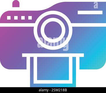 Illustrazione di progettazione dell'icona vettoriale della fotografia istantanea Illustrazione Vettoriale