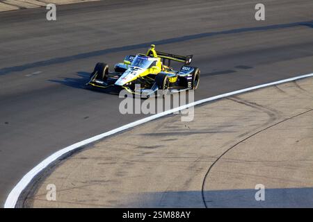 Newton Iowa, 13 luglio 2024: Colton Herta Hy-Vee INDYCAR Race 1 presso l'Iowa Speedway, Foto Stock