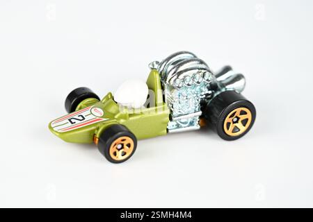 Modello di auto giocattolo Hot Wheels Head Starter – Galles, Regno Unito – 10 gennaio 2025 Foto Stock
