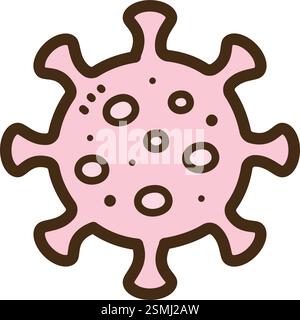 Illustrazione vettoriale del virus e valore mancante della grafica Illustrazione Vettoriale
