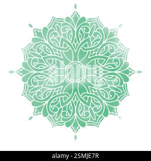 Opera d'arte geometrica islamica, acquerello vettore di disegno d'arte geometrica islamica Illustrazione Vettoriale