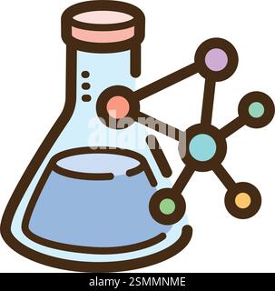 Illustrazione e grafica del doodle vettoriale della formula. Parte della categoria di laboratorio. Illustrazione Vettoriale