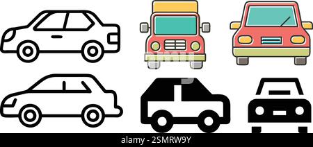 Icona della macchina grafica vettoriale, icone Illustrazione Vettoriale