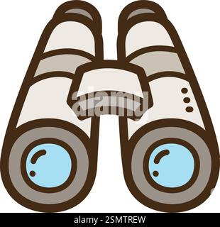 Illustrazione e grafica del doodle vettoriale di osservazione. Parte della categoria di avvio. Illustrazione Vettoriale