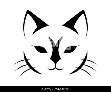 logo di cani e gatti per la cura del corpo per la tua azienda o per l'illustrazione vettoriale dell'azienda isolato su sfondo bianco Foto Stock