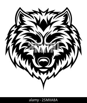 logo wolf originale e creativo per la vostra azienda o l'immagine vettoriale del logo aziendale isolato su sfondo bianco Foto Stock