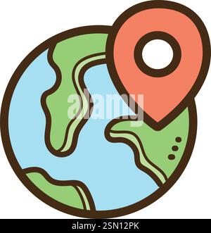 Illustrazione e grafica del doodle vettoriale di viaggio mondiale. Parte della categoria di viaggio. Illustrazione Vettoriale