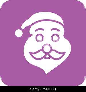 Illustrazione del design dell'icona vettoriale di Babbo Natale Illustrazione Vettoriale