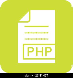 Illustrazione della progettazione dell'icona vettoriale PHP Illustrazione Vettoriale