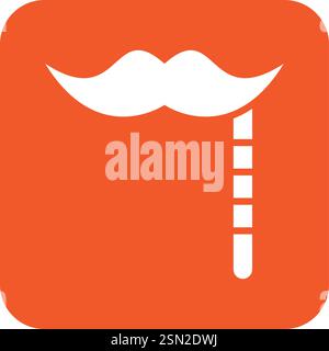 Illustrazione del disegno dell'icona del vettore dei baffi Illustrazione Vettoriale