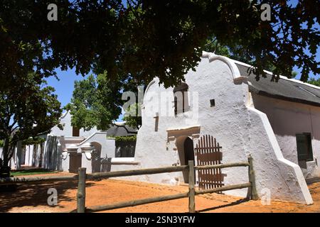 Giardino e azienda vinicola di Babylonstoren, vecchia azienda, azienda vinicola, Franschhoek, Provincia del Capo Occidentale, Stellenbosch, Cape Winelands, Sudafrica, Africa Foto Stock