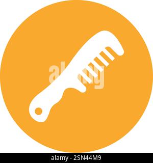 Illustrazione del design dell'icona del pettine per capelli Illustrazione Vettoriale