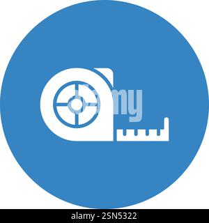 Nastro di misurazione icona vettoriale illustrazione di progettazione Illustrazione Vettoriale