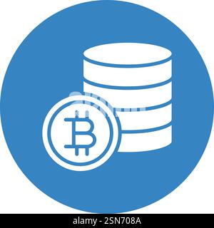Illustrazione della progettazione dell'icona di Bitcoin Vector Illustrazione Vettoriale
