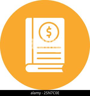 Illustrazione della progettazione di icone vettoriali del libro di note Illustrazione Vettoriale