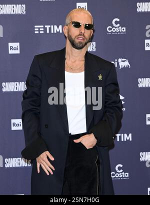 Sanremo, Italia. 13 febbraio 2025. Photocall Shablo Credit: Agenzia fotografica indipendente/Alamy Live News Foto Stock