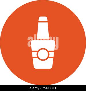 Illustrazione del design dell'icona Vector dello smalto per unghie Illustrazione Vettoriale