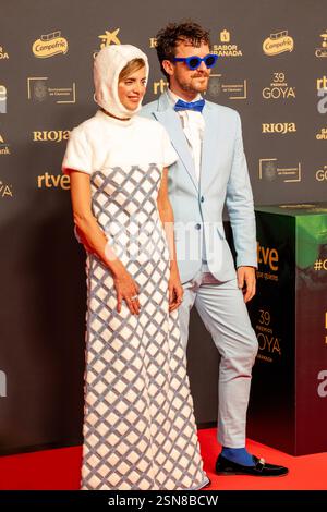 Ganada, Spagna 08 febbraio 2025, Macarena Gómez, de Teresa Helbig, y Aldo Comas partecipa alla 39a edizione della cerimonia "Goya Cinema Awards" al Palacio de Exposiciones y Congresos de Granada, Spagna - © ifnm press Foto Stock