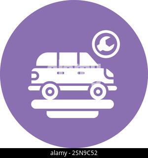 Illustrazione del design dell'icona Vector per la riparazione di automobili Illustrazione Vettoriale