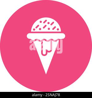 Illustrazione del design dell'icona Vector del gelato Illustrazione Vettoriale