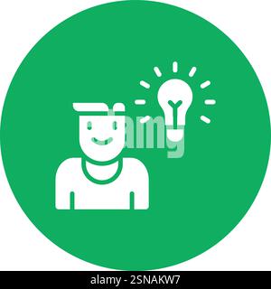 Illustrazione di progettazione dell'icona del vettore di pensiero Illustrazione Vettoriale