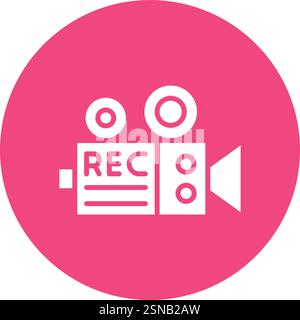 Illustrazione del design dell'icona del vettore video Recorder Illustrazione Vettoriale