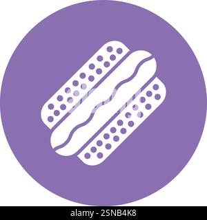 Illustrazione di progettazione dell'icona del vettore hot dog Illustrazione Vettoriale