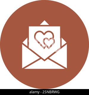 Illustrazione del design dell'icona del vettore Letter Love Illustrazione Vettoriale