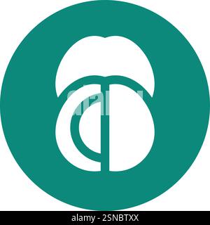 Illustrazione del design dell'icona del vettore Jujube Illustrazione Vettoriale