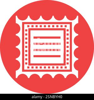 Illustrazione del disegno dell'icona del vettore timbro Illustrazione Vettoriale