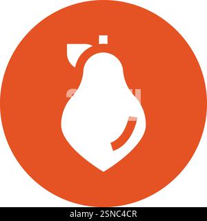 Illustrazione del design dell'icona del vettore papaya Illustrazione Vettoriale