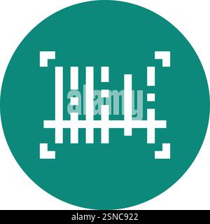 Illustrazione di progettazione dell'icona del vettore di scansione del codice a barre Illustrazione Vettoriale