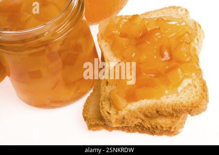 Marmellata d'arancia fatta in casa, lodz, polonia Foto Stock