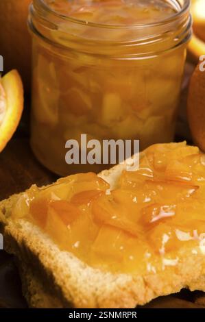 Marmellata d'arancia fatta in casa, lodz, polonia Foto Stock