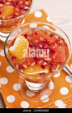 Dolci in gelatina con agrumi, lodz, polonia Foto Stock
