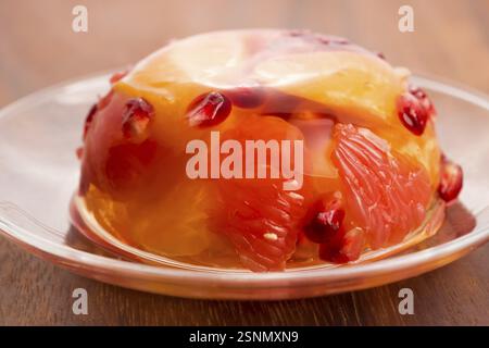 Dolci in gelatina con agrumi, lodz, polonia Foto Stock