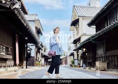 Donne giapponesi che amano viaggiare in destinazioni turistiche Foto Stock