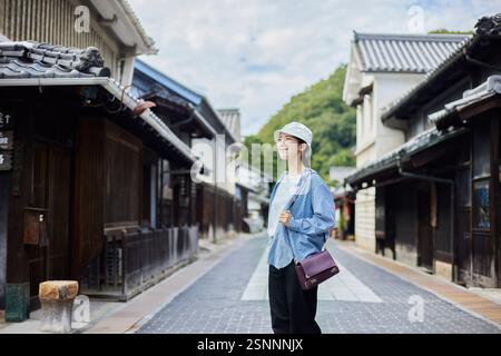 Donne giapponesi che amano viaggiare in destinazioni turistiche Foto Stock