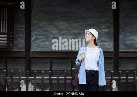 Donne giapponesi che amano viaggiare in destinazioni turistiche Foto Stock