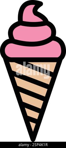 Illustrazione del design dell'icona Vector del gelato Illustrazione Vettoriale