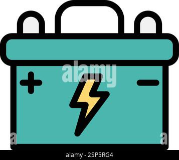 Illustrazione della progettazione dell'icona del vettore della batteria Illustrazione Vettoriale