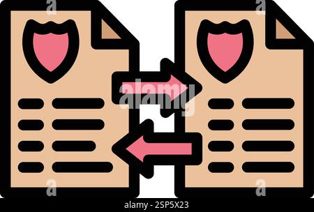 Illustrazione di progettazione dell'icona del vettore di trasferimento dati Illustrazione Vettoriale