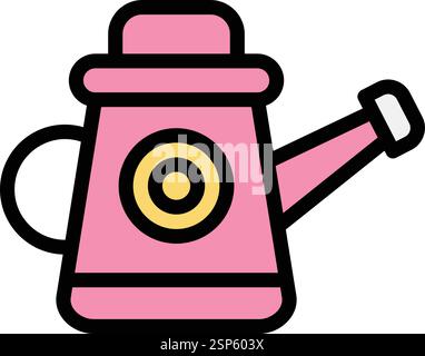 Illustrazione di progettazione dell'icona del vettore della lattina d'acqua Illustrazione Vettoriale