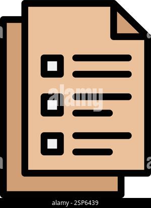 Illustrazione di progetto dell'icona del vettore del documento Illustrazione Vettoriale