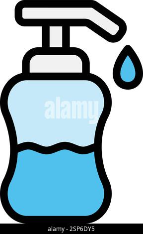 Illustrazione del design dell'icona vettoriale del sapone liquido Illustrazione Vettoriale