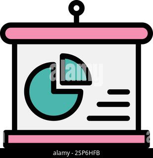 Illustrazione di progettazione dell'icona vettoriale del grafico a torta Illustrazione Vettoriale